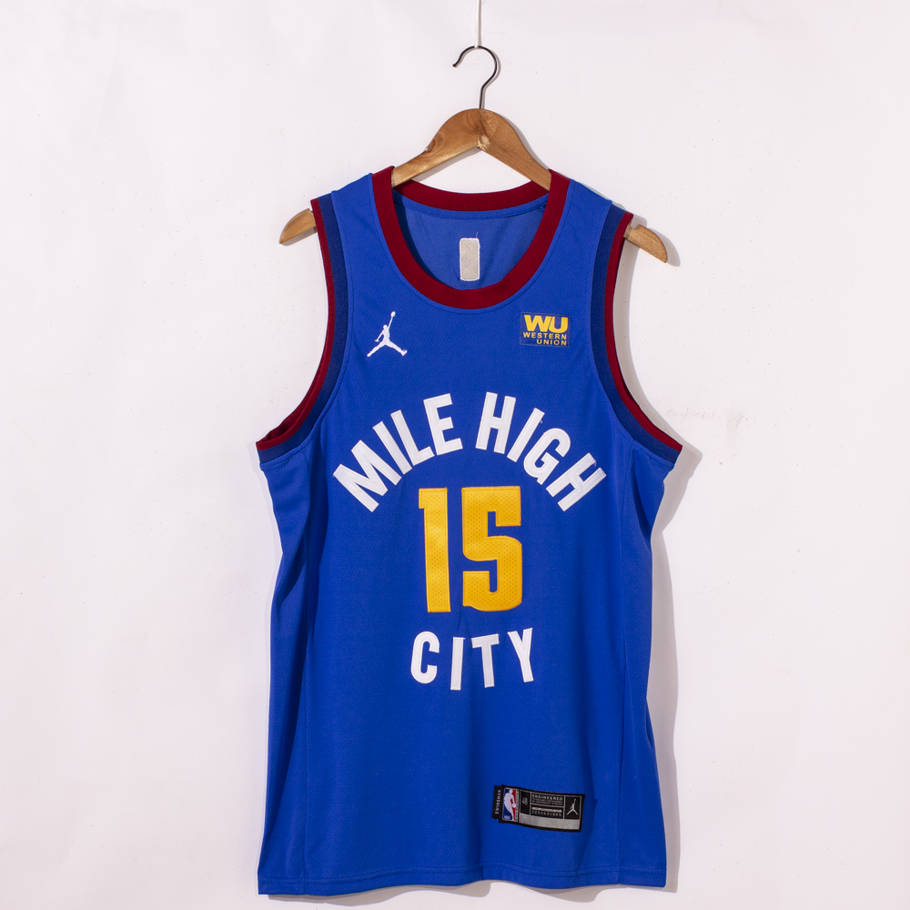 Men Denver Nuggets #15 Jokic Blue Game Nike NBA Jerseys->carolina panthers->NFL Jersey